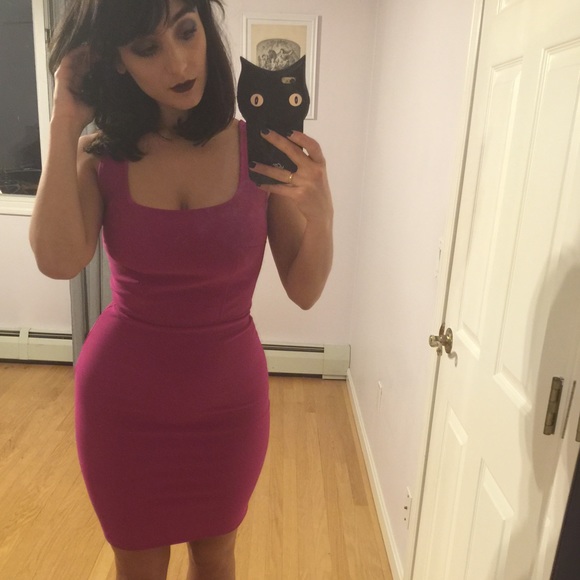 LULU's hot pink mini dress