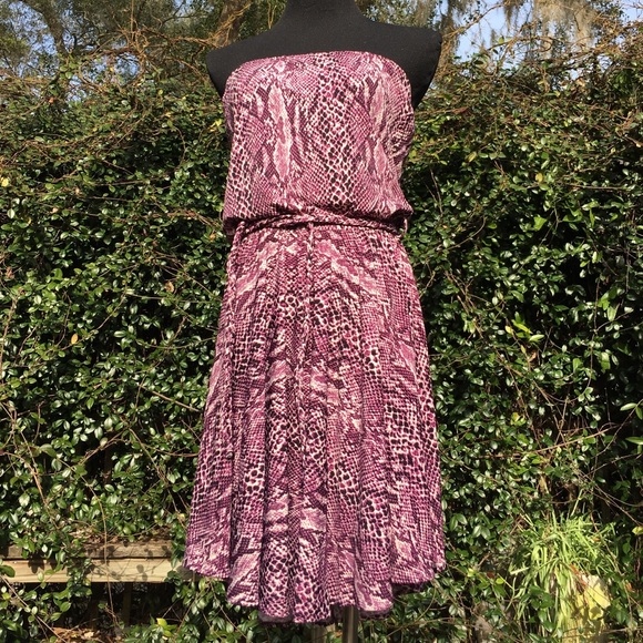 NWT Melina iris high-low python print dress SMALL - Picture 2 of 4