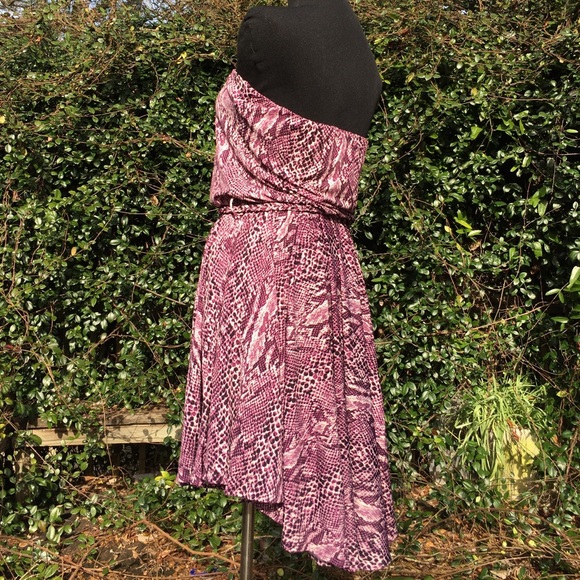 NWT Melina iris high-low python print dress SMALL - Picture 4 of 4