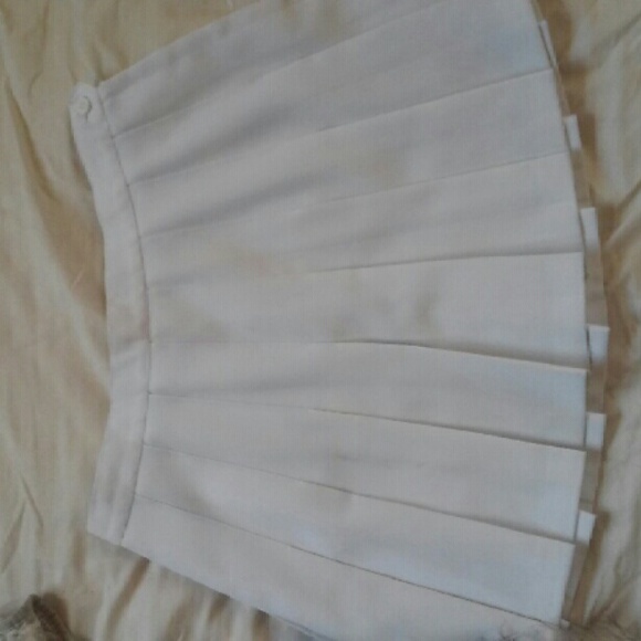White Pleated Skirt