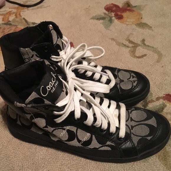 Coach high top shoes. Wore three times. Very clean