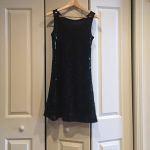 Black sequence dress