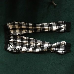 Black and white plaid Pajama pants