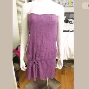Elizabeth & James purple strapless dress sz 4