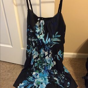 Floral black dress