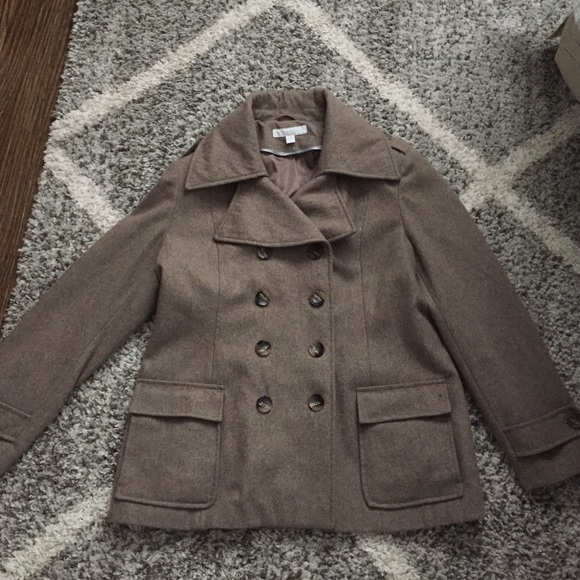 New York and Co. Taupe Peacoat