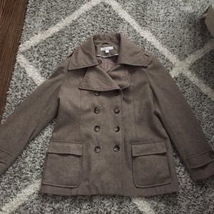 New York and Co. Taupe Peacoat