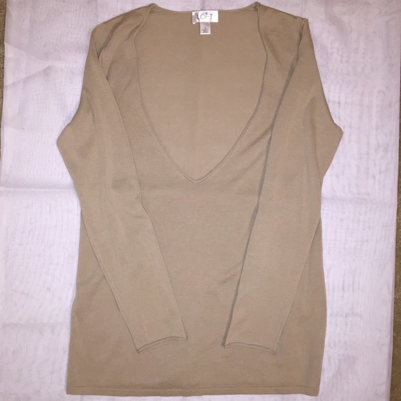 [Ann Taylor Loft] Deep V-Neck Knitted Sweater