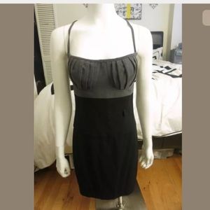 Black Halo sheath dress in grey & black sz 4