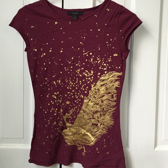 Express Maroon & Gold T