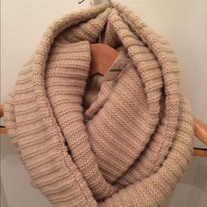 J Crew 100% Cashmere Infinity Scarf, Heather Flax