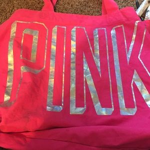 pink tote bag