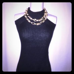 Tea n Cup - Black Fitted Knit Dress