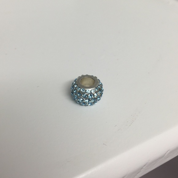 Baby blue rhinestoned bead from Brighton