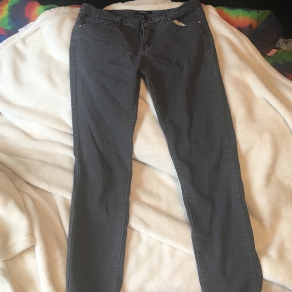 Forever 21 gray skinny jeans