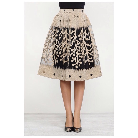 A-Line Organza Skirt - Picture 2 of 4