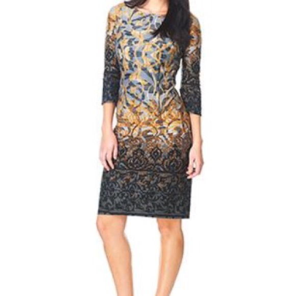 Gorgeous Border Print Sheath Dress