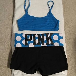 Victoria's Secret Pink Yoga short & Sports Bra Set