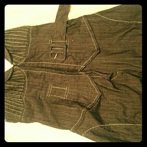 One piece denim  shorts/ jumper