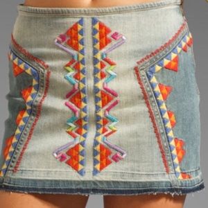 Free people denim skirt