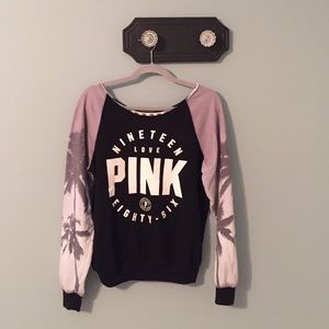 Victoria's Secret PINK ómbre palm tree sweatshirt