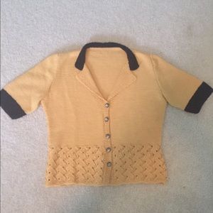 Hand Knitted Yellow/Black Sweater