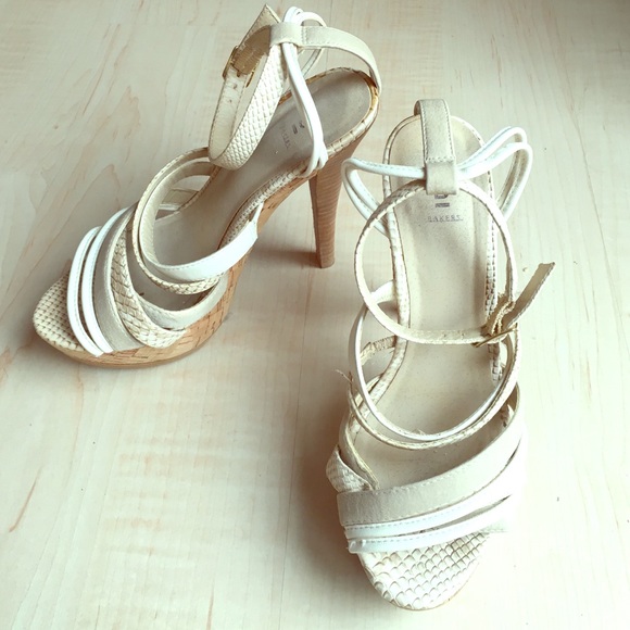 Bakers Mixed Material Strappy Platform Sandals