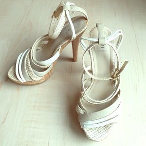 Bakers Mixed Material Strappy Platform Sandals