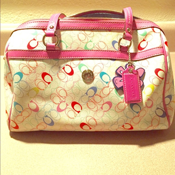 Coach authentic purse- Gently used, multi-colored