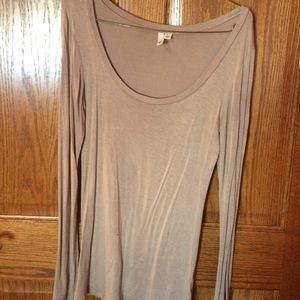 Long sleeve tan shirt