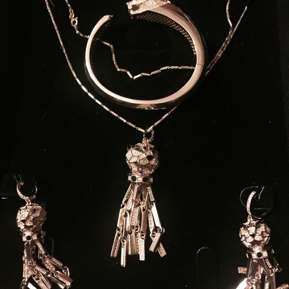 Silver set tiger shape