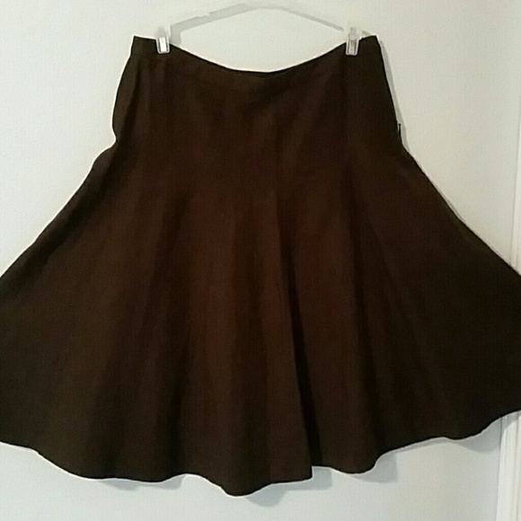 J crew linen flare skirt