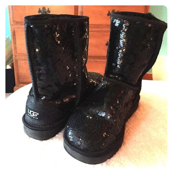 Black Sequin Uggs
