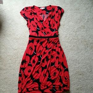 Red poppy wrap dress ny and co