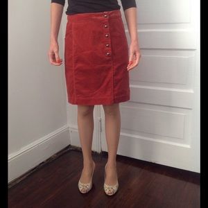 Like New ANTHRO Corduroy Pocketed Lined Skirt