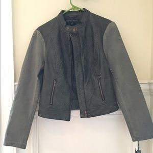 Dark green leather jacket