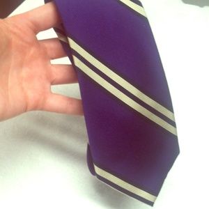 Purple tie 100% silk
