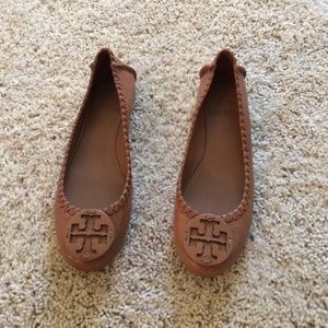 Tory Burch Tan Leather Flats