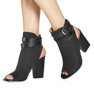 Lurina Peep-Toe Ankle Booties