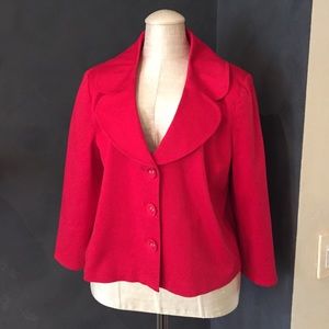 Red cropped Acorn jacket