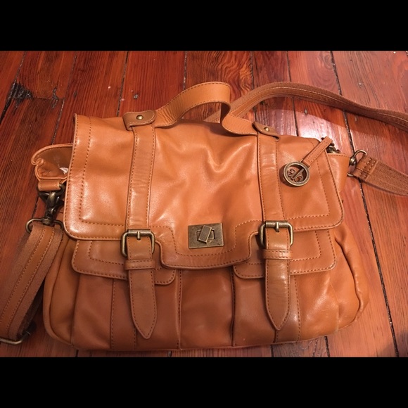 Audrey Brooks Tan Messenger Bag