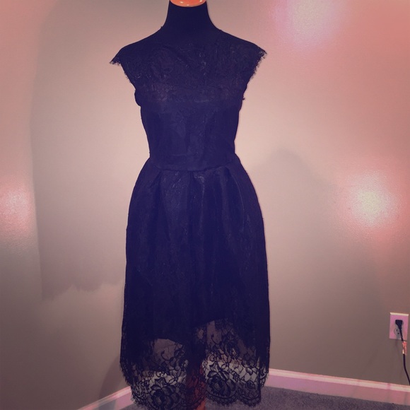 Black lace dress