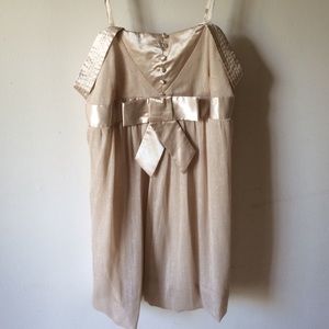 Nude sparkly short dress