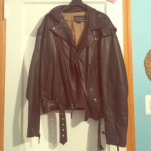 Banana Republic 100% leather motorcycle jacket