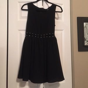 Black dress with a lattice middle