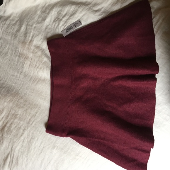 Wine colored Talula skirt from Aritzia