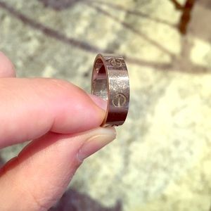 Cartier Men's Love Ring, Size 60, White Gold