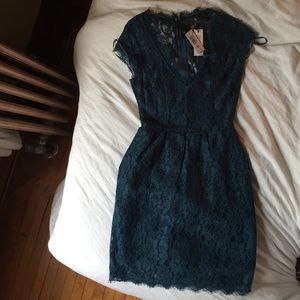 Teal colored, Babton Aritzia dress