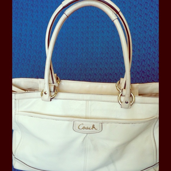 Coach Handbags - Nice cream Coach leather purse! Bundle=20% OFF!
