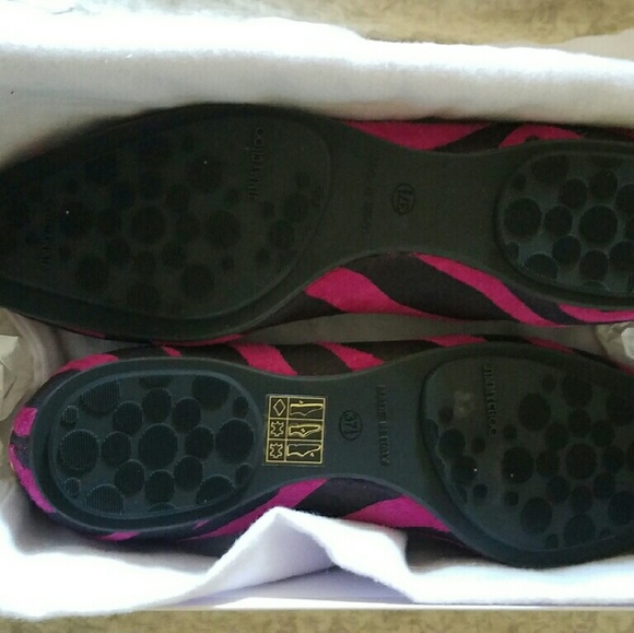 Jimmy Choo pink zebra print suede flats - Picture 3 of 4